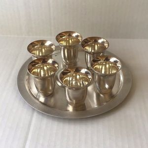 Russian Silver plated Vodka set